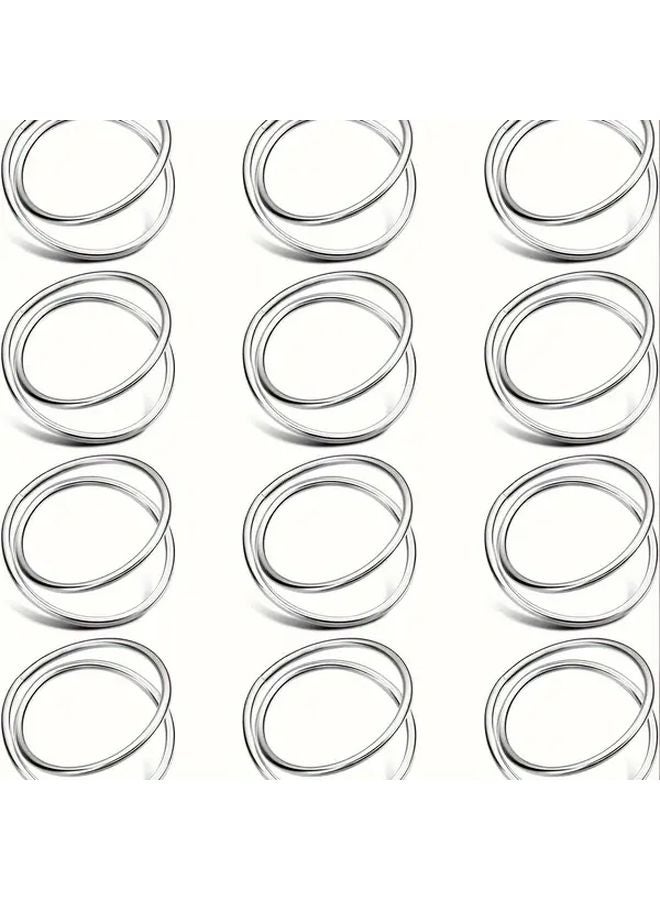 مجموعة حلقات مناديل ذهبية من 6 قطع حوامل مناديل حلزونية معدنية لحفلات الزفاف والعشاء - Image 4